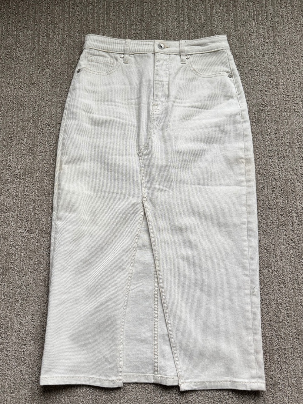 Sanctuary Denim White Midi Skirt